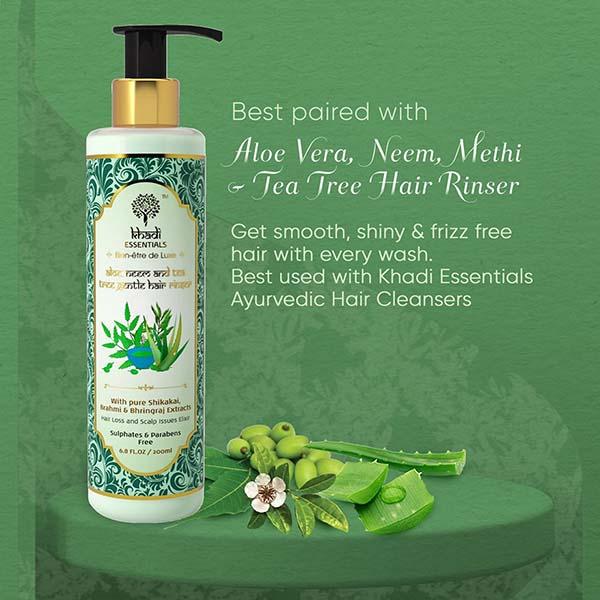 Khadi Essentials Luxurious Hair Care Conditioner - Shea Butter, Tea Tree & Thyme 200 ml - Conditioners