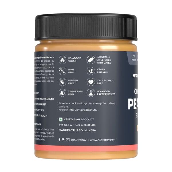 Nutrabay Foods Original Peanut Butter - Crunchy 400 gm - Weight Loss