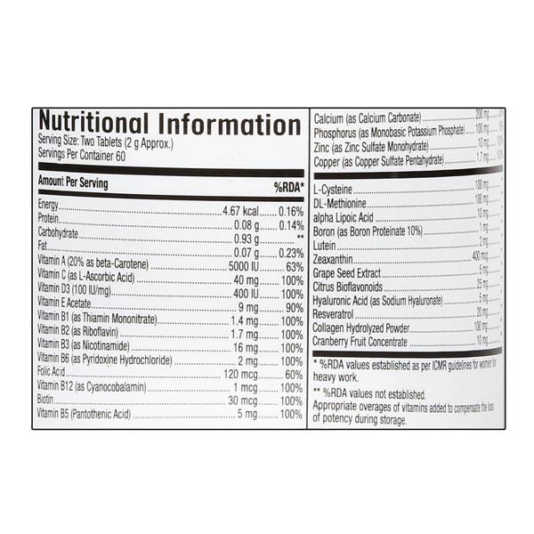 GNC Women's Hair, Skin & Nails Tablet 120's - Hair & Skin