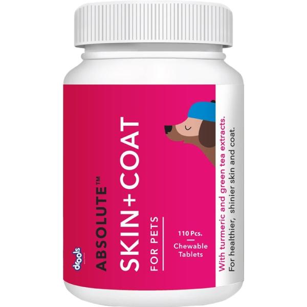Netmeds | Drools Absolute Skin + Coat Tablet- Dog Supplement 110's