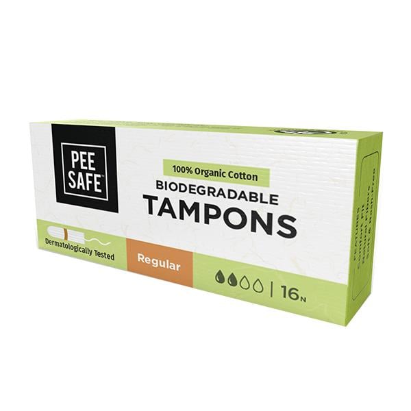 Netmeds | Pee Safe Organic Cotton Tampon (Regular) 16's