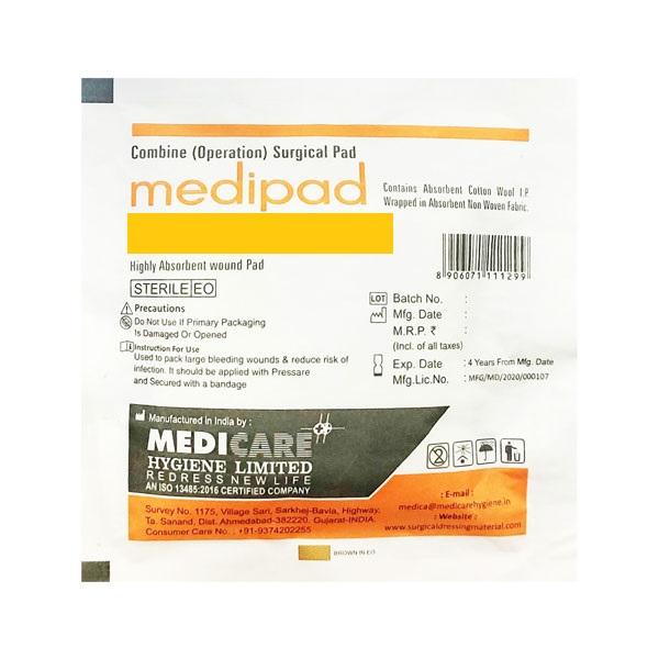 Medica Medipad Combine (Operation) Surgical Pad (STERILE R ) 10 cm x 10 cm 1's - Bandages