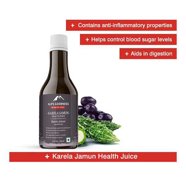 Alps Goodness Health Juice - Karela Jamun 300 ml - Herbal Dietary Supplement