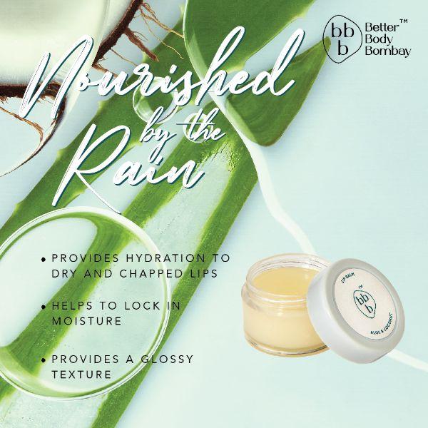 BBB Better Body Bombay Lip Balm- Aloe & Coconut 10 gm - Lip Balms