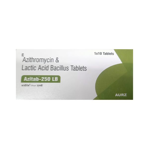 AZITAB 250 LB Tablet 10's - Bacterial Infections-Mac