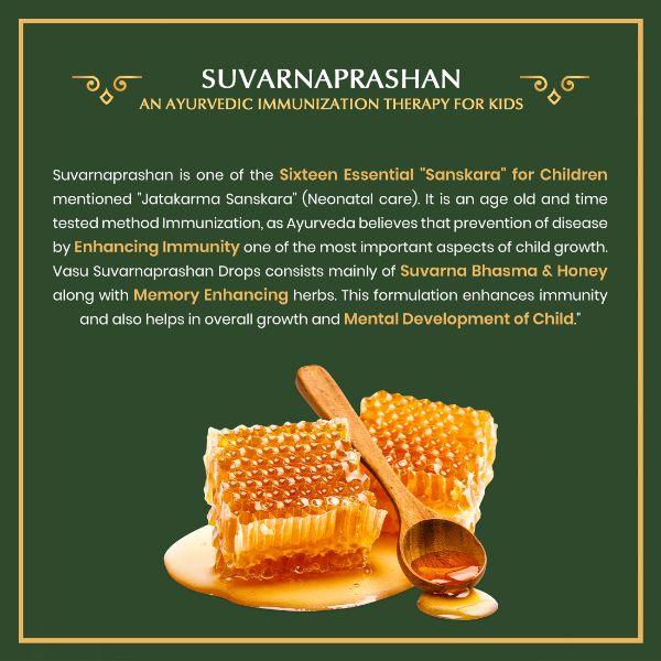 Vasu Ayurveda Suvarnaprashan 24CT Gold Drops for Kids 30 ml - Speciality Medicines