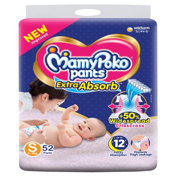 Netmeds | MamyPoko Pants Extra Absorb Diapers (S) 52's