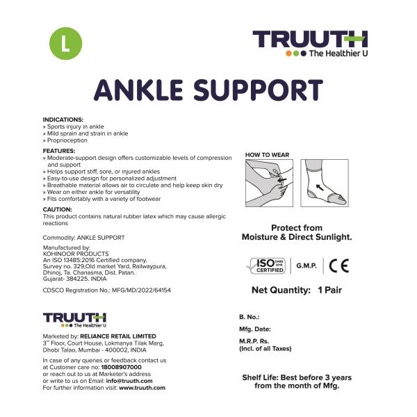 Truuth Ankle Support (L) - Ankle/Foot Supports
