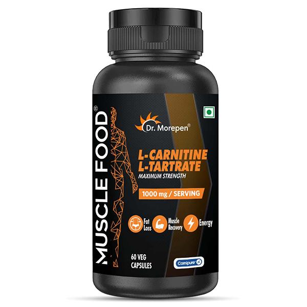 Netmeds | Dr. Morepen Muscle Food L Carnitine L Tartrate 1000 mg Veg Capsule 60's