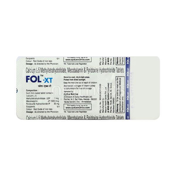 FOL XT Tablet 10'S - Iron Supplement/Anaemia-Vma
