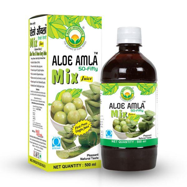 Basic Ayurveda Aloe Amla 50-Fifty Mix Juice 500 ml - Ayurvedic Juices