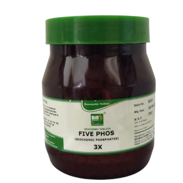 Bio-India's Biochemic Tablet - Five Phos 3X 450 gm - Speciality Medicine