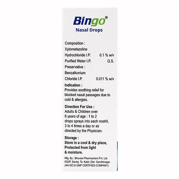 BINGO Nasal Drops 10ml - Nasal Congestion-Nas