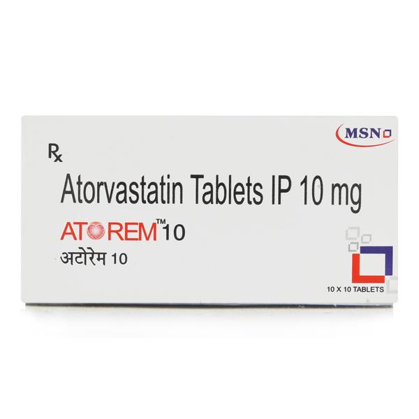 Atorem 10mg Tablet 10'S - High Cholesterol-Dys