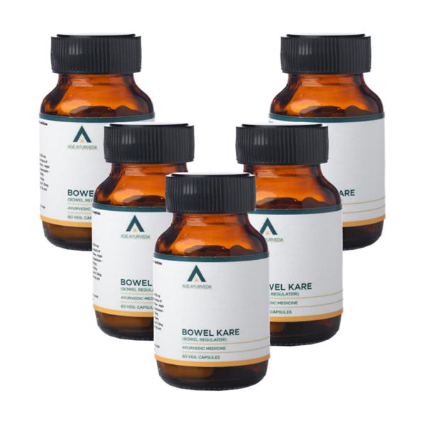 Age Ayurveda Bowel Kare Veg. Capsule (Pack of 5 x 60's) - Digestive Care