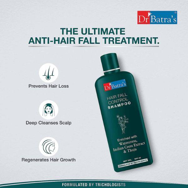 Dr Batra's Hair Fall Control Shampoo 500 ml + Conditioner 200 ml + Hair Oil 200 ml + Hair Vitalizing Serum 125 ml - Hair Treatment