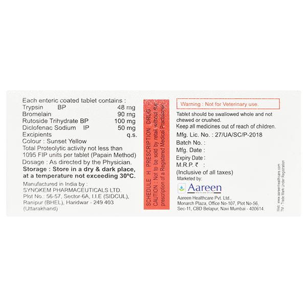 BANOFLAM D Tablet 10's - Pain relief-Ant