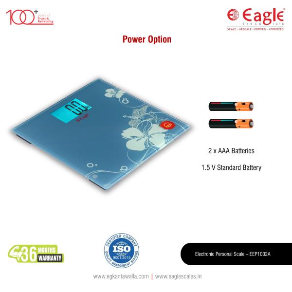 Eagle Digital Weighing Scale Slim Design (EEP-1002A) - Blue - Health Monitors And Equipment
