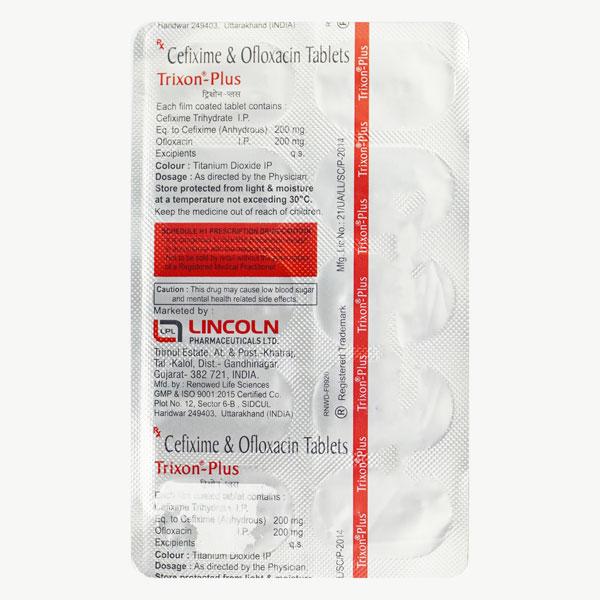Trixon Plus Tablet 10'S - Bacterial Infections-Cep