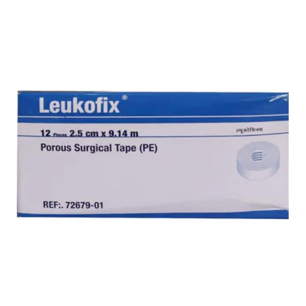 BSN Leukofix Porous Surgical Tape (PE) (2.5 cm x 9.14 mtr) 12's