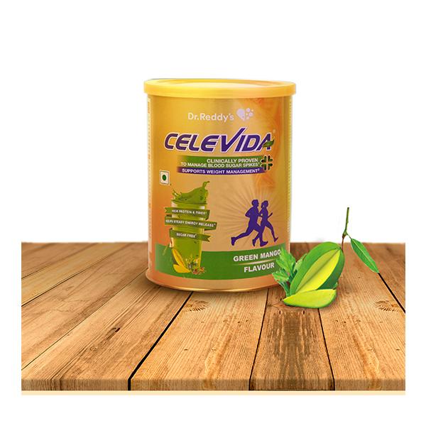 Netmeds | Celevida Nutritional Powder - Green Mango Flavour 400 gm