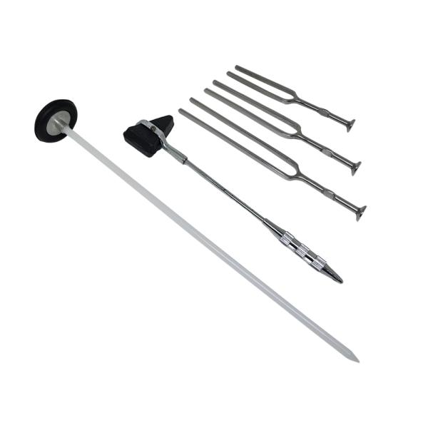 Netmeds | Sahyog Wellness Queen Square Pattern Knee Hammer and Percussion Knee Hammer with Tuning Fork (128 Hz/256 Hz/512 Hz) - Set of 3's