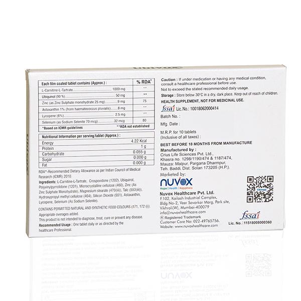 Nuvox Ubivox Tablet 10's - Amino Acids