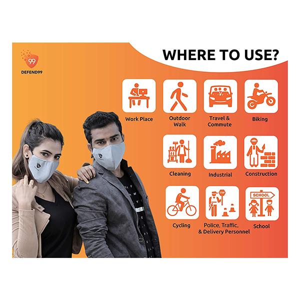 Defend99 Reusable Face Mask 1's - Face Mask