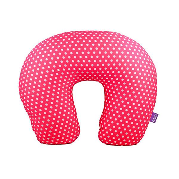 VIAGGI Microbead U Shape Travel Neck Pillow - Pink Mini Dot - Pads And Pillows