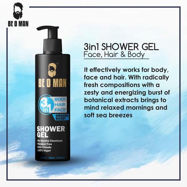 Beoman Daily Care Combo (3 in 1 Shower Gel 200 ml + Hair Wax 50 gm) - Shampoos
