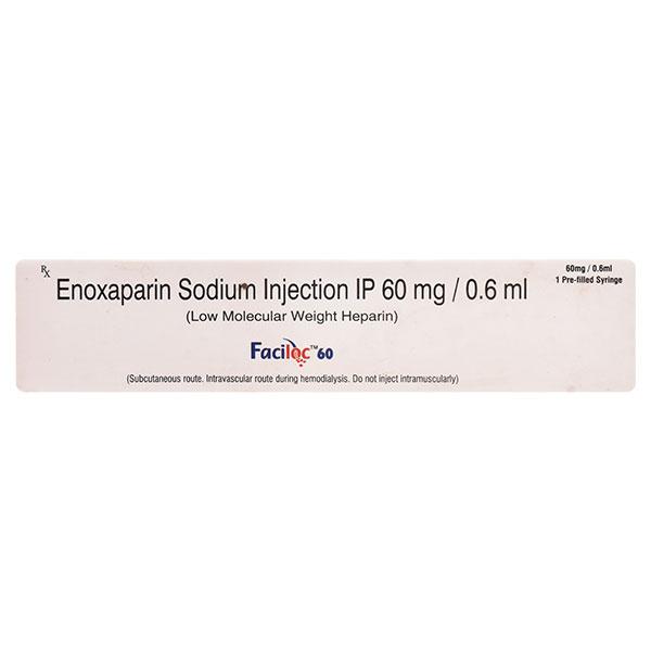 Faciloc 60mg Injection 0.6ml - Blood Clot-Ant
