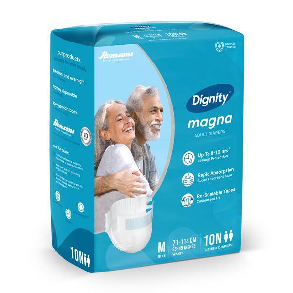 Netmeds | Dignity Magna Adult Diapers (M) 10's