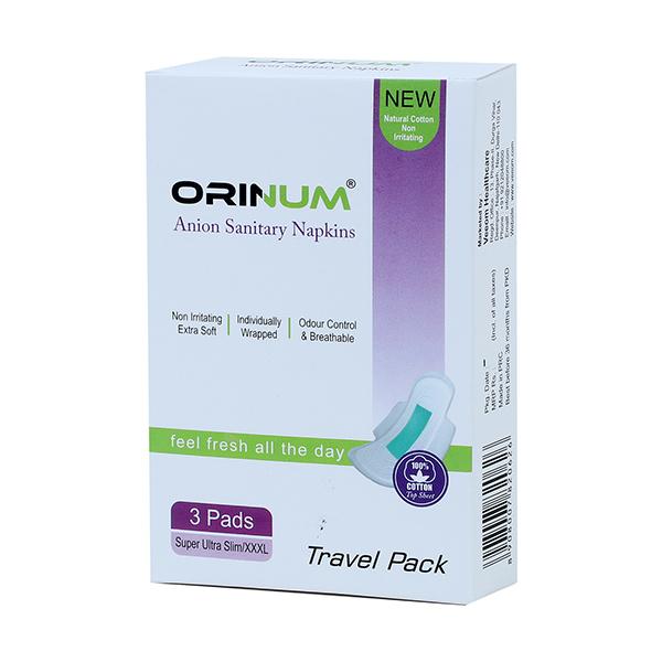 Orinum Sanitary Napkin Travel Pack (XXXL) 3's - Sanitary Napkins