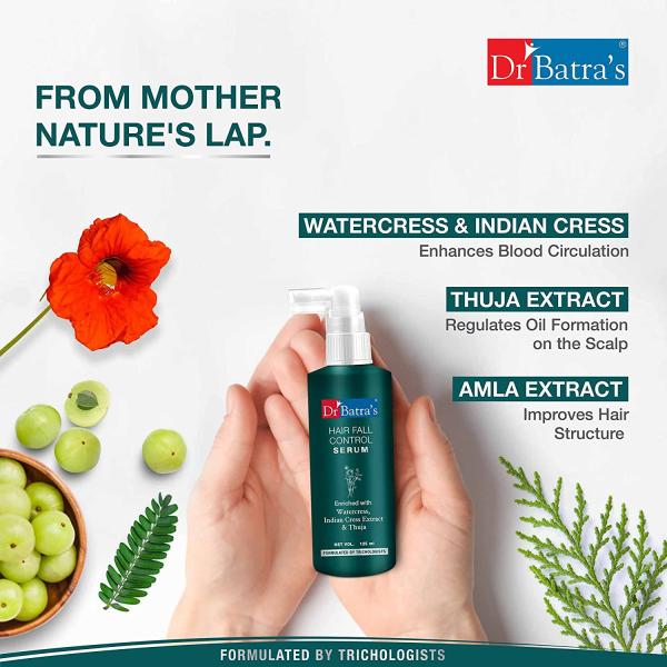 Dr Batra's Dandruff Cleansing Shampoo 500 ml + Conditioner 200 ml + Hair Fall Control Serum 125 ml - Hair Treatment