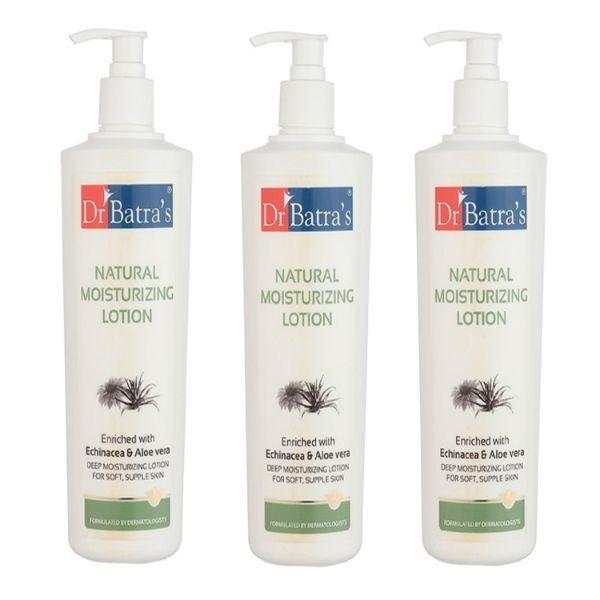 Netmeds | Dr Batra's Natural Moisturizing Lotion - Echinacea & Aloe Vera (Pack of 3 x 400 ml)