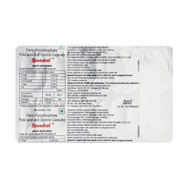 Speedral Capsule 10'S - Iron Supplement/Anaemia-Vma