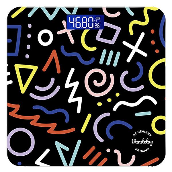 Vandelay Spirit Series Body Weighing Scale - Squiggly Lines - Weighing Scale