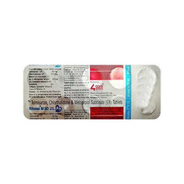 BITATEL M 3D 25 Tablet 10's - Hypertension-Ana