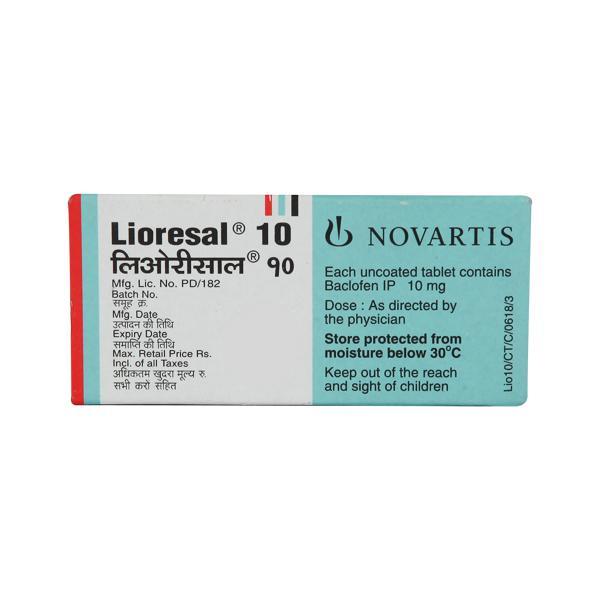 Lioresal 10mg Tablet 10'S - Muscle Cramps/Spasticity-Mus