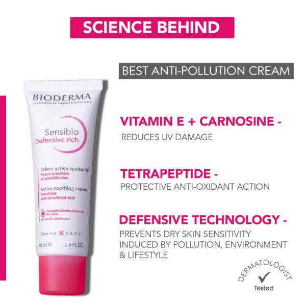 Bioderma Sensibio Defensive Rich Active Soothing 40 ml - Face Wash & Cleansers