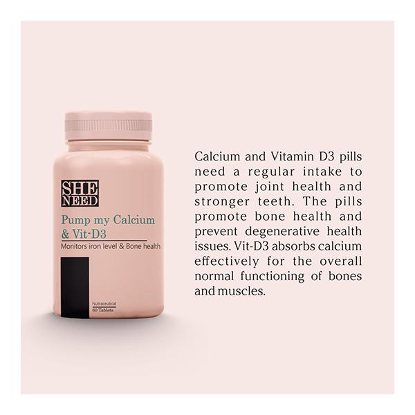 She Need Pump My Calcium & Vit-D3 Tablet 60's - Multi-Vitamins