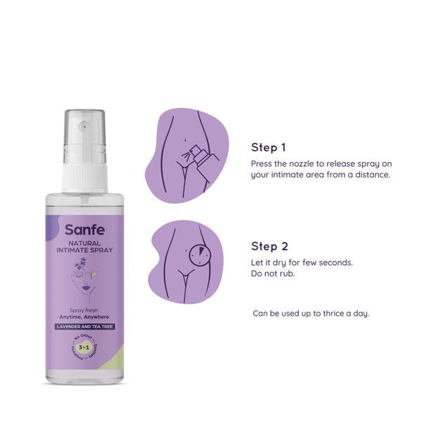 Sanfe Natural Intimate Spray - Lavender and Tea Tree 50 ml - Intimate Care