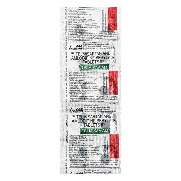 Telmikaa AM Tablet 10'S - Hypertension-Ang