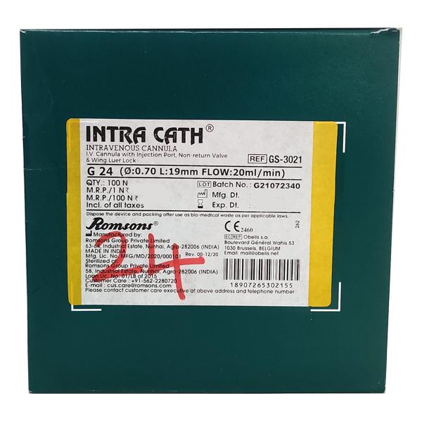 Romsons Intra Cath - 2 (24G) (GS-3021) - Cannula