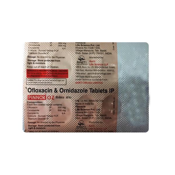 PINNOX OZ Tablet 10's - Bacterial Infections-Qui