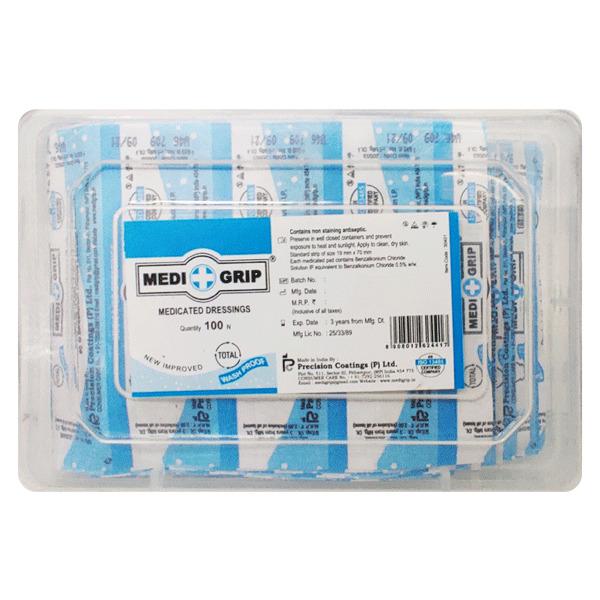 Medigrip Wash Proof Medicated Dressing 100's - Bandages