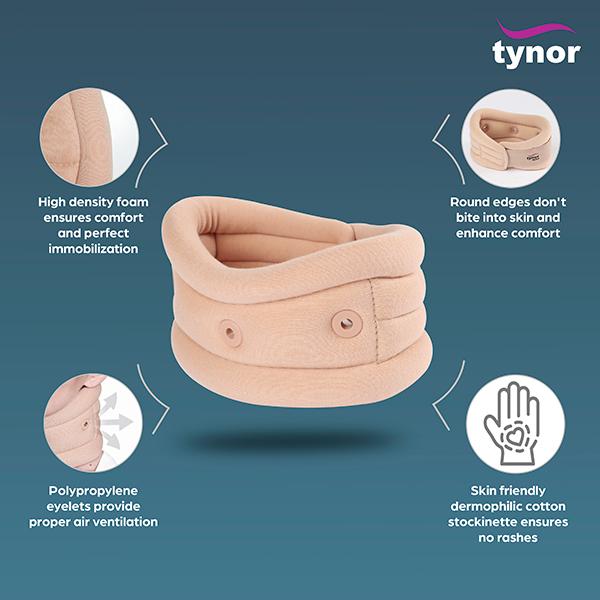 Tynor Cervical Collar Soft with Support (XL) (B 02) - Neck/Shoulder Supports