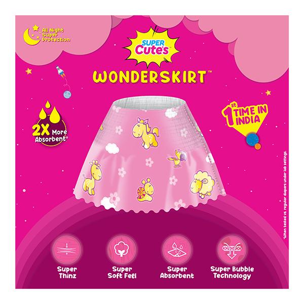 Super Cute's WonderSkirt Pull-up Skirt Diaper - (XL) (12 - 17 kg) (Pack of 5 x 5's) - Diapers & Wipes