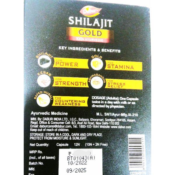 Dabur Shilajit Gold Capsule 10's (Free 2 Capsules worth Rs.49) - Sexual Healthcare