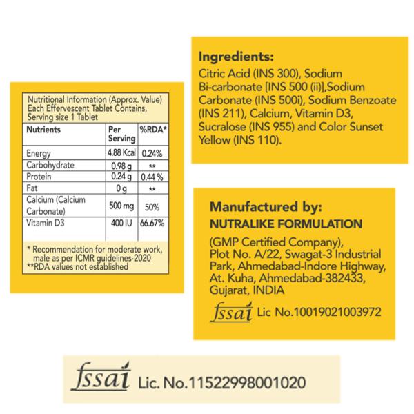 FixUpHealth Calcium and Vitamin D3 Effervescent Tablet - Orange Flavour 20s & FixUpHealth Biotin Effervescent Tablet - Orange Flavour 20s 1's - Calcium And Minerals